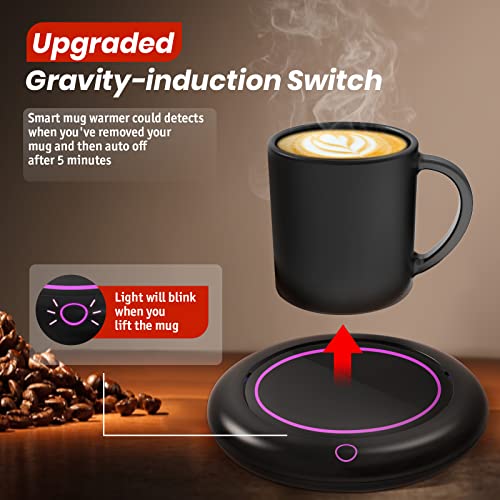 Mug Warmer Candle Warmer, Coffee Warmer for Desk Auto Shut Off with 3 Temperature Settings (149℉/131℉/113℉), Coffee Warmer Plate for Almost All Cups, Cup Warmer for Heating Coffee, Tea and Milk