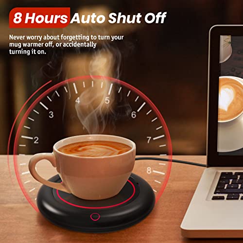 Mug Warmer Candle Warmer, Coffee Warmer for Desk Auto Shut Off with 3 Temperature Settings (149℉/131℉/113℉), Coffee Warmer Plate for Almost All Cups, Cup Warmer for Heating Coffee, Tea and Milk
