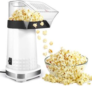 popcorn machine, high pop rate hot air popcorn maker with measuring cup etl certified, 2 minutes fast making popcorn popper, bpa free, no oil mini popcorn machine, air popper popcorn poppers for home