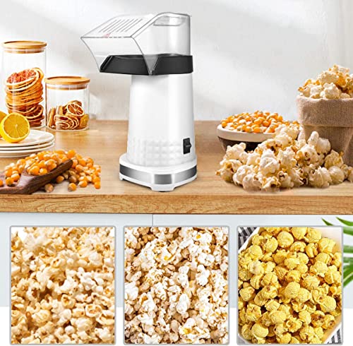 Popcorn Machine, High Pop Rate Hot Air Popcorn Maker with Measuring Cup Etl Certified, 2 Minutes Fast Making Popcorn Popper, BPA Free, No Oil Mini Popcorn Machine, Air Popper Popcorn Poppers for Home