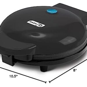 DASH Express 8” Waffle Maker for Waffles, Paninis, Hash Browns + other Breakfast, Lunch, or Snacks, with Easy to Clean, Non-Stick Cooking Surfaces - Black