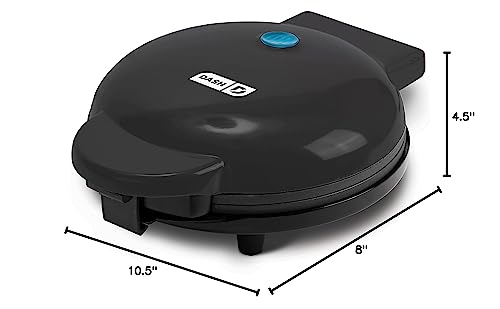 DASH Express 8” Waffle Maker for Waffles, Paninis, Hash Browns + other Breakfast, Lunch, or Snacks, with Easy to Clean, Non-Stick Cooking Surfaces - Black