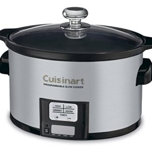 Cuisinart PSC-350 3-1/2-Quart Programmable Slow Cooker, Silver, 9-1/2 in H x 9.1 in W x 12.67 in L