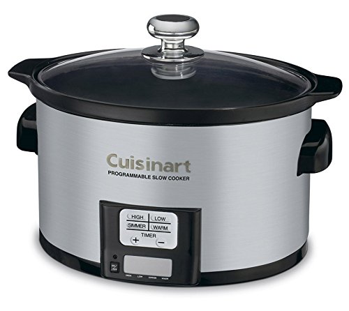 Cuisinart PSC-350 3-1/2-Quart Programmable Slow Cooker, Silver, 9-1/2 in H x 9.1 in W x 12.67 in L