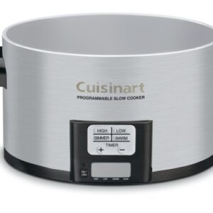 Cuisinart PSC-350 3-1/2-Quart Programmable Slow Cooker, Silver, 9-1/2 in H x 9.1 in W x 12.67 in L