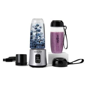 nutribullet go cordless blender with extra cup/lid - silver