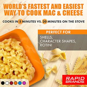 Rapid Mac Cooker | Microwave Macaroni & Cheese in 5 Minutes | Perfect for Dorm, Small Kitchen or Office | Dishwasher Safe, Microwaveable, BPA-Free | Blue, 2 Pack