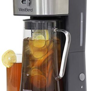 West Bend IT500 Fresh Flavorful Iced Tea and Coffee Maker Removable Filter with Infusion Tube, 2.75-Quart, Black