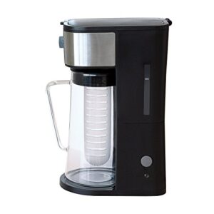 West Bend IT500 Fresh Flavorful Iced Tea and Coffee Maker Removable Filter with Infusion Tube, 2.75-Quart, Black