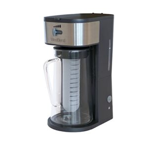 West Bend IT500 Fresh Flavorful Iced Tea and Coffee Maker Removable Filter with Infusion Tube, 2.75-Quart, Black