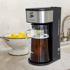 West Bend IT500 Fresh Flavorful Iced Tea and Coffee Maker Removable Filter with Infusion Tube, 2.75-Quart, Black