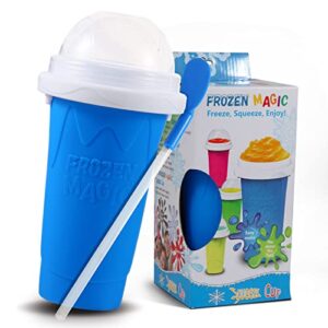 slushie maker cup magic quick frozen smoothies cup, cooling cup, homemade milkshake maker diy for family (blue)
