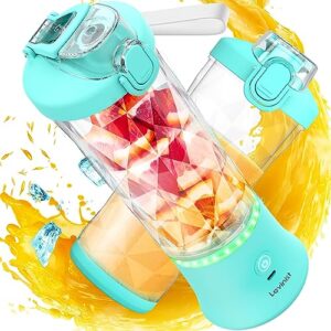 20oz Portable Blender, 5000mAh Rechargeable Personal Blender For Shakes and Smoothie, 6 Stainless Steel Blades USB and BPA-Free Mini Portable Blender for Fresh Juicer Kitchen/Gym/Travel/Office