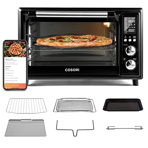 Cosori Air Fryer Toaster Oven Combo Smart 12-in-1 Countertop Dehydrator & G & S Metal Products Company Personal Size Non-Stick 6-Piece Toaster Oven Baking Pan Set