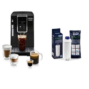 de'longhi ecam35020b espresso machine, black 10.6oz. touch screen & de'longhi plastic 5513292811 water filter, pack of 1