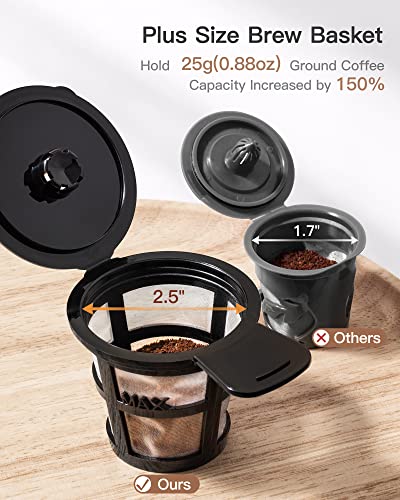 Tastyle Single Serve Coffee Maker for K Cup & Ground Coffee, Regular and Bold Brew Options, Small Coffee Machine Single Cup with Descaling Reminder, Fits Travel Mug, 6 to 14 Oz Brew Size, Black