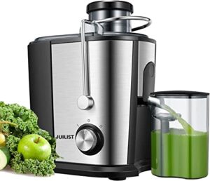 juicer, juicer machines easy to clean, 3" feed chute juicer extractor for whole vegetable and fruit, 2 speeds control for soft & hard fruits, with brush easy to clean, anti-drip & anti-slip function