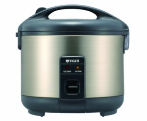 tiger jnp-s10u-hu 5.5-cup (uncooked) rice cooker and warmer, stainless steel gray