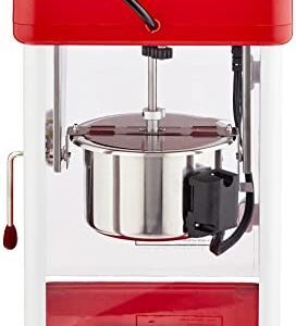 Great Northern Popcorn Company Pop Pup Countertop Popcorn Machine – Tabletop Popper Makes 1 Gallon – 2.5-Ounce Kettle, Catch Tray Warming Light & Scoop, Red (6074)