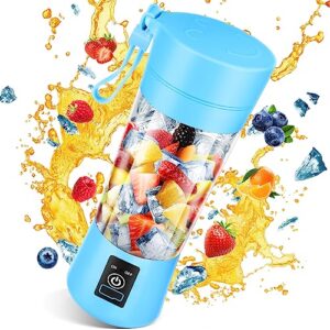 personal blender with usb rechargeable mini fruit juice mixer, mini portable blender for smoothies and shakes mini juicer cup travel 380ml
