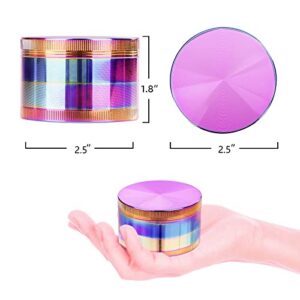 AIDCHEN Grinder Large 2.5 Inch Elegant Rainbow