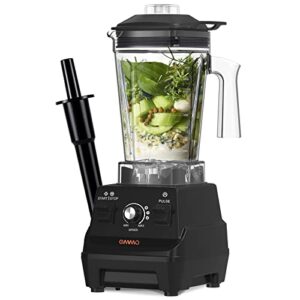ommo blender 1800pw, professional high speed countertop blender with durable stainless steel blades, 60oz bpa free blender for shakes and smoothies, nuts, ice and fruits, dishwasher safe (black)
