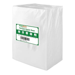 makmefre 200 quart size 8"x12" vacuum freezer sealer bags for food, bpa free, heavy duty commercial grade, sous vide vaccume safe,vaccume seal pre-cut bag