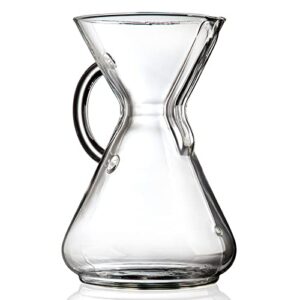 chemex pour-over glass coffeemaker - glass handle series - 10-cup - exclusive packaging