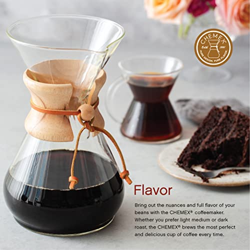 Chemex Pour-Over Glass Coffeemaker - Glass Handle Series - 10-Cup - Exclusive Packaging
