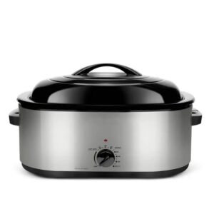 stainless steel electric roaster oven: 22 quart capacity | self-basting lid | perfect for family gatherings!