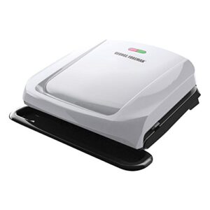 george foreman grp1060p indoor electric grill, 4-serving, platinum