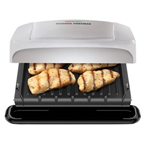 George Foreman GRP1060P Indoor Electric Grill, 4-Serving, Platinum