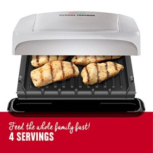 George Foreman GRP1060P Indoor Electric Grill, 4-Serving, Platinum