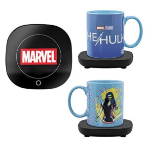 Uncanny Brands Marvel She Hulk Mug Warmer with Mug – Keeps Your Favorite Beverage Warm - Auto Shut On/Off