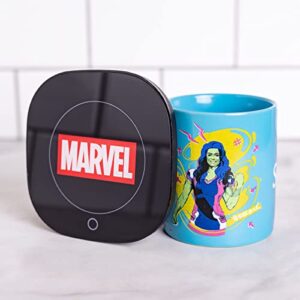 Uncanny Brands Marvel She Hulk Mug Warmer with Mug – Keeps Your Favorite Beverage Warm - Auto Shut On/Off