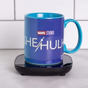 Uncanny Brands Marvel She Hulk Mug Warmer with Mug – Keeps Your Favorite Beverage Warm - Auto Shut On/Off