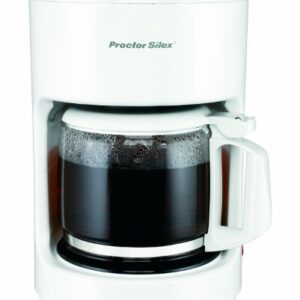 Proctor Silex Compact Coffee Maker Discontinued, 10 Cups, White