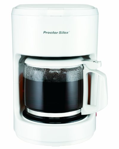 Proctor Silex Compact Coffee Maker Discontinued, 10 Cups, White