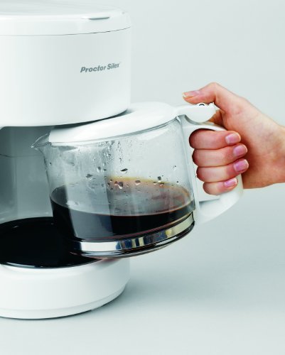 Proctor Silex Compact Coffee Maker Discontinued, 10 Cups, White