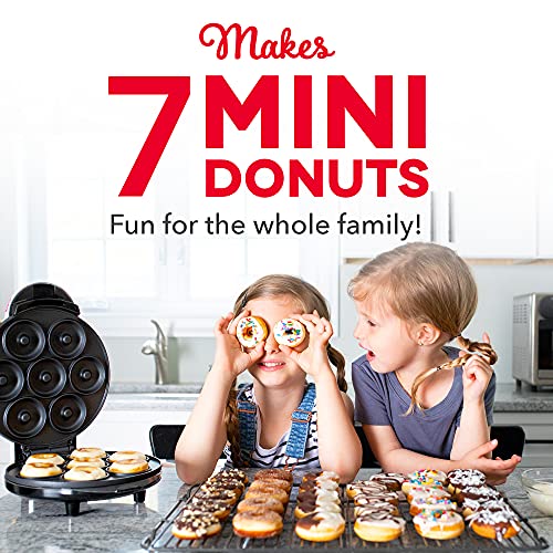 Dash DMSW002AQ Mini Maker, 2-Pack Griddle + Waffle Iron, 2 pack, Aqua & Mini Donut Maker Machine for Kid-Friendly Breakfast, Snacks, Desserts & More with Non-stick Surface, Makes 7 Doughnuts - Aqua