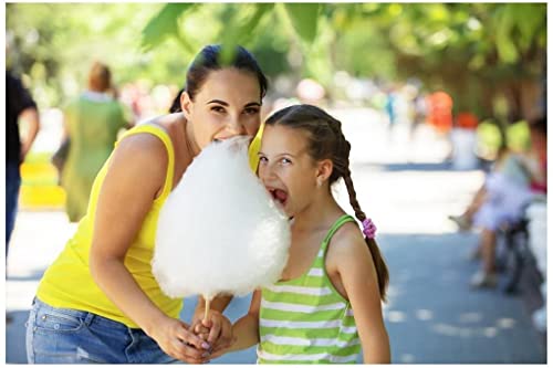 The Candery Cotton Candy Machine with Stainless Steel Bowl 2.0 and Floss Bundle- Flossing Sugar Floss, Sugar-Free Candy for Birthday Parties Fairs, Festivals- Includes 5 Floss Sugar Flavors 12oz Jars and 50 Paper Cones & Scooper