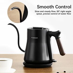 Naibsan Gooseneck Electric Water Kettle,Stainless Steel Electric Tea Kettle,0.8L Pour Over Coffee Kettle