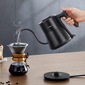 Naibsan Gooseneck Electric Water Kettle,Stainless Steel Electric Tea Kettle,0.8L Pour Over Coffee Kettle