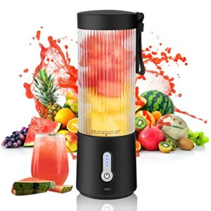 personal portable blender, mini blender for shakes and smoothies, 15oz multifunction juicer cup for travel, kitchen, camping, gym, office
