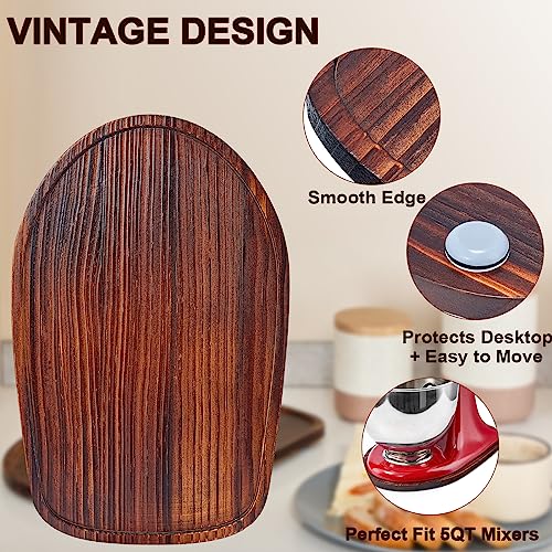 Mixer Slider Mat For Kitchen Aid Bowl Lift 4.5-5 Qt Stand Mixer Wood Sliding Tray for Stand Mixer, Kitchen Appliance Slider Easy to Move, Mover Sliding Caddy Kitchenaid Mixer Accessories, Kitchen Worktops Protection, Great Kitchen Gift