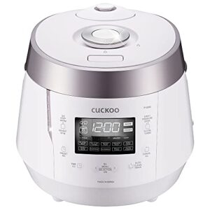 cuckoo crp-p1009sw 10 cup electric heating pressure cooker & warmer – 12 built-in programs, glutinous (white), mixed, brown, gaba rice, [1.8 liters]