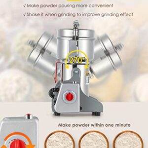 CGOLDENWALL 700g Electric Grain Grinder with Hand Crank Grinder