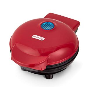 Dash DMS001SL Mini Maker Electric Round Griddle + Included Recipe Book, Silver & Mini Maker Portable Grill Machine + Panini Press with Recipe Guide - Red