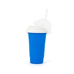 Slushy Maker Cup Slushie Cup Maker Milk Cola Juice Squeeze Cup Frozen Magic Quick Freeze Cup Cooling Cup Smoothies Cup with Lids and Straws for All Age (Blue)