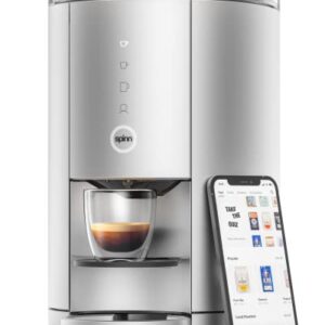 SPINN Espresso & Coffee Machine, Smart WiFi Automatic Coffee Maker, Cold Brew & Espresso Machine Combo with Programmable Centrifugal Brewing & Grinder, Water Supply Line Compatible, No Refills, Silver
